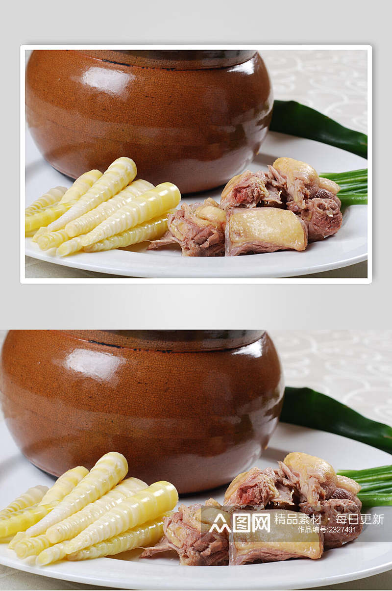 罗汉笋煲老鸭餐饮食品图片素材
