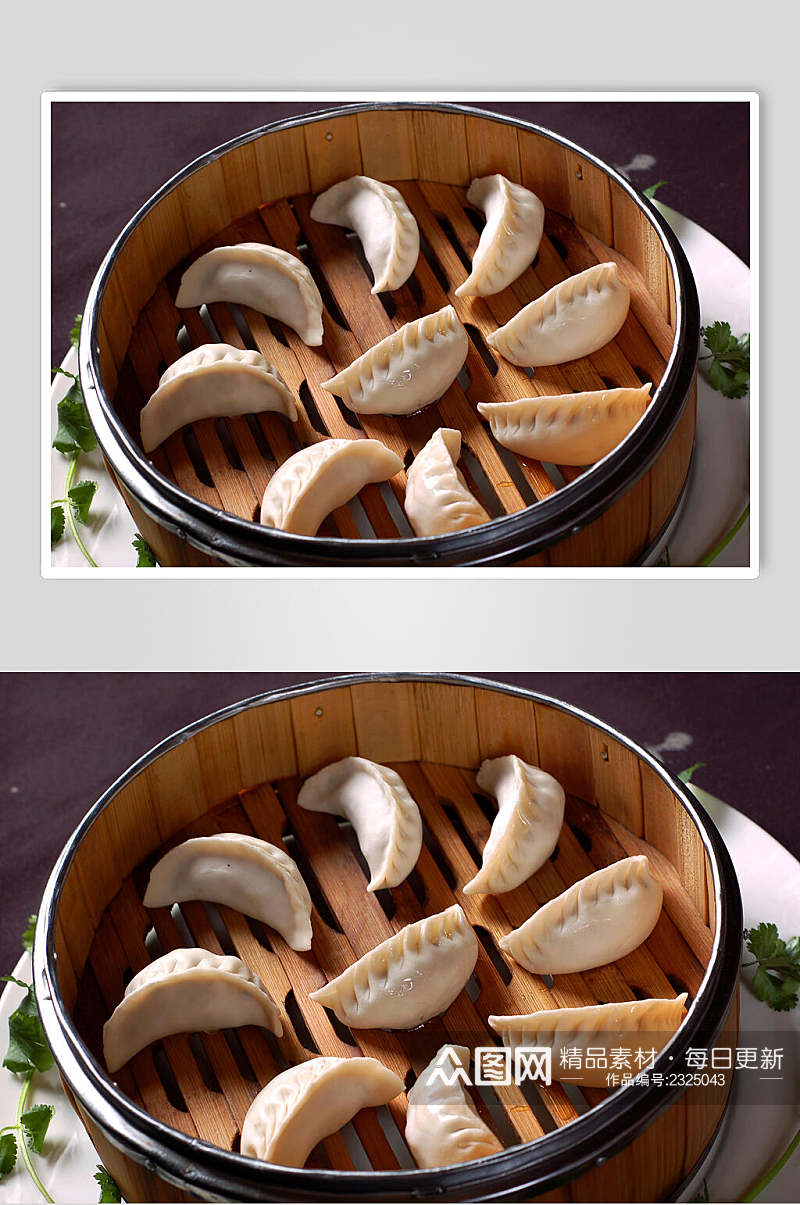 精美小吃酱香月芽饺餐饮食品图片素材