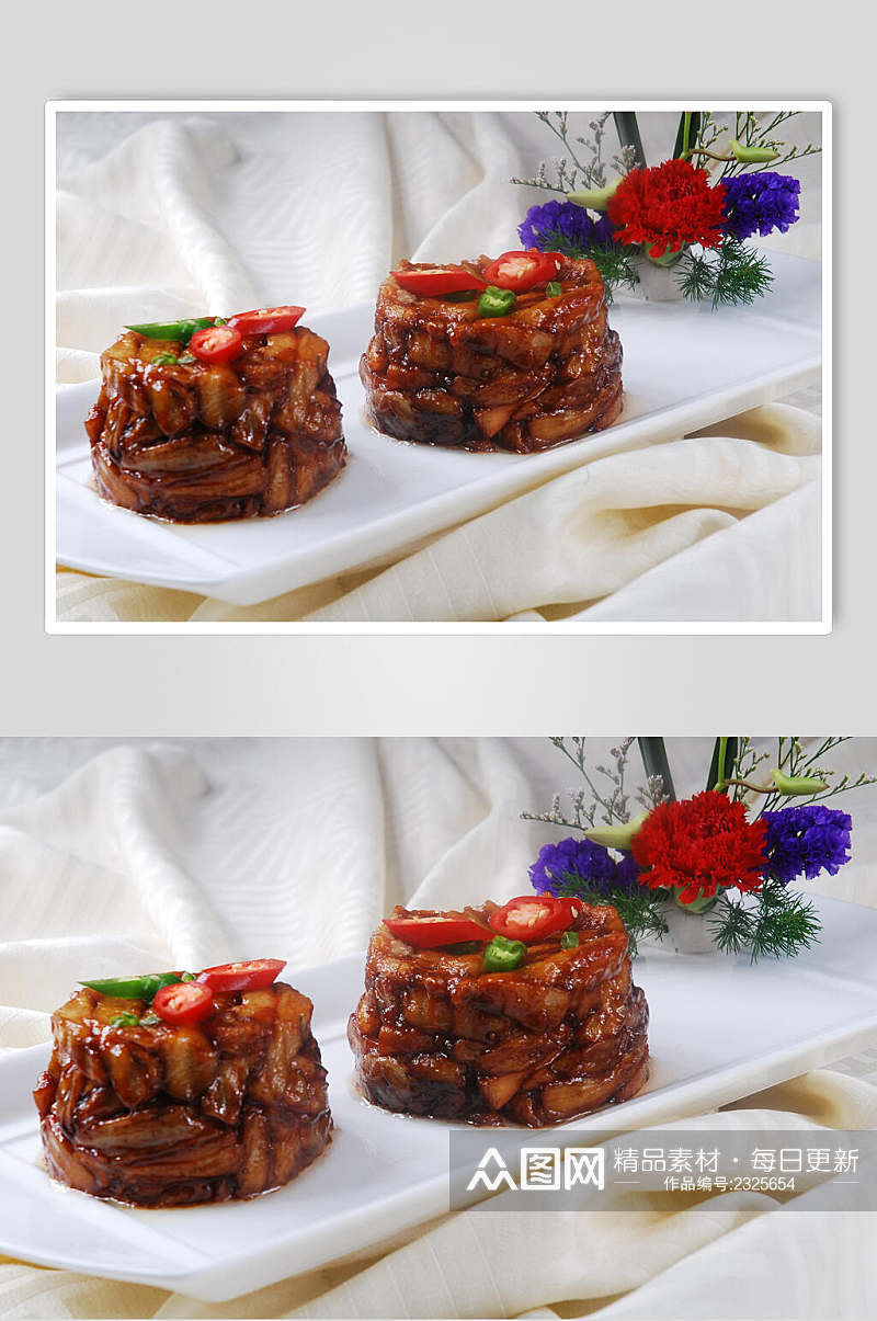 奇味酱香茄子食品摄影图片素材