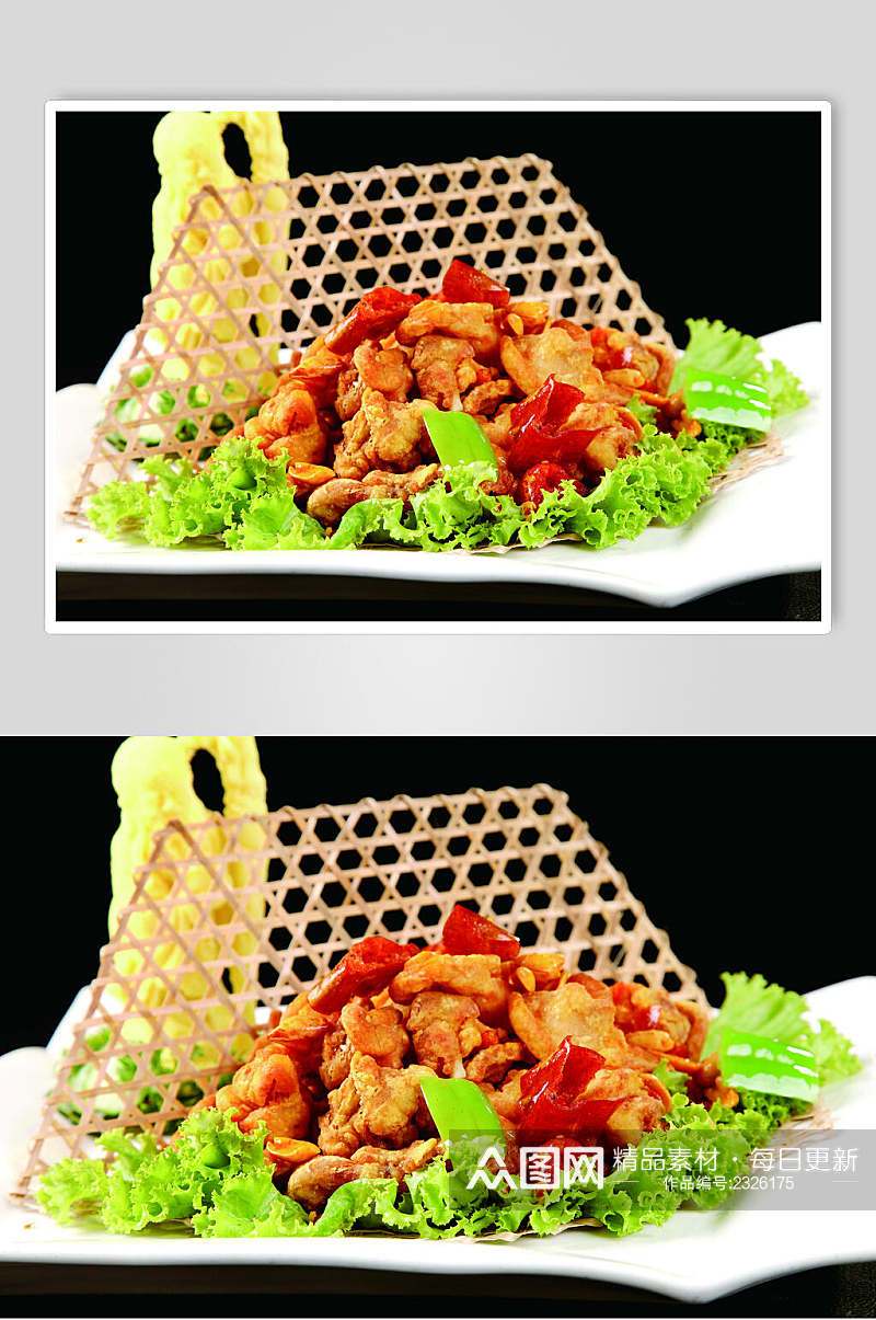 蒜香竹网石蛤腿食品摄影图片素材