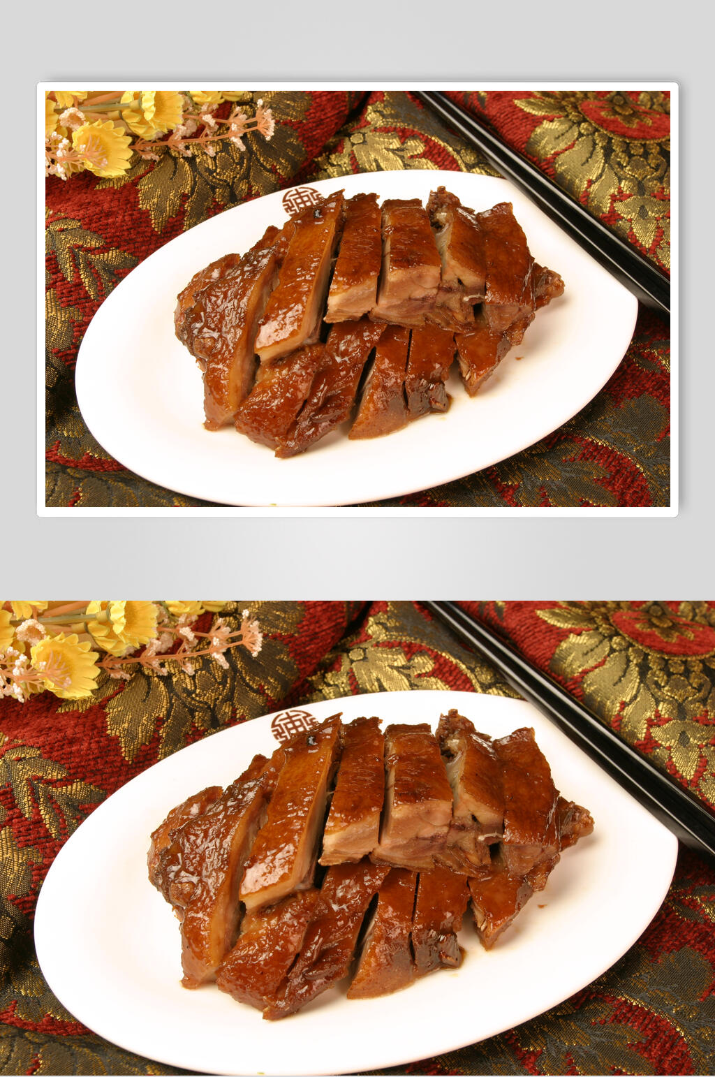 烤鸭家常菜食物高清图片素材