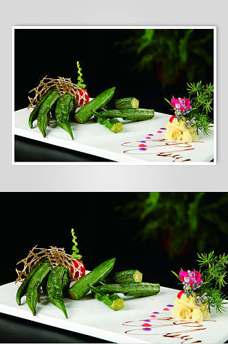瘦身秋葵食物高清图片