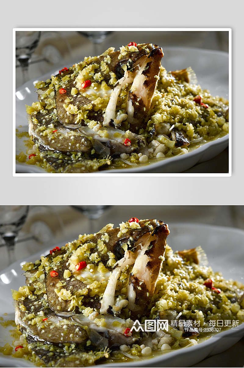剁椒蒸碟鱼头一只食品菜摄影图片素材