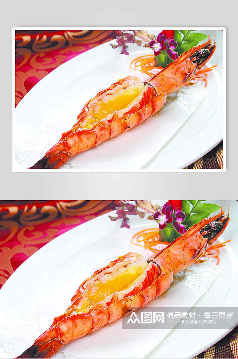 盐烤大虾餐饮食品图片素材