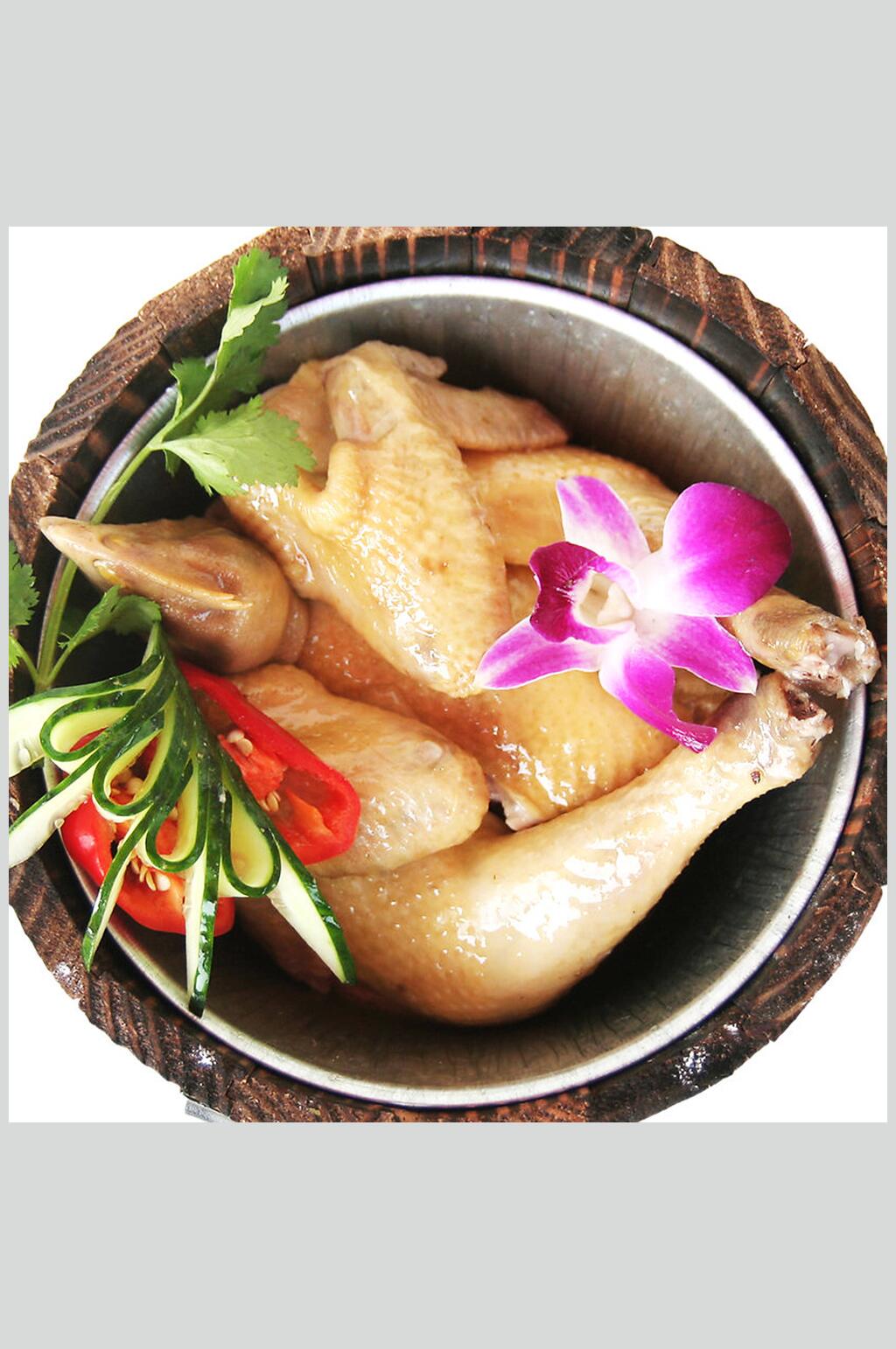 木桶水晶鸡食物摄影图片素材