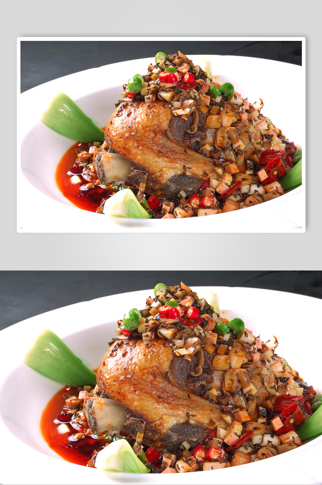香辣干烧肘子食品图片素材