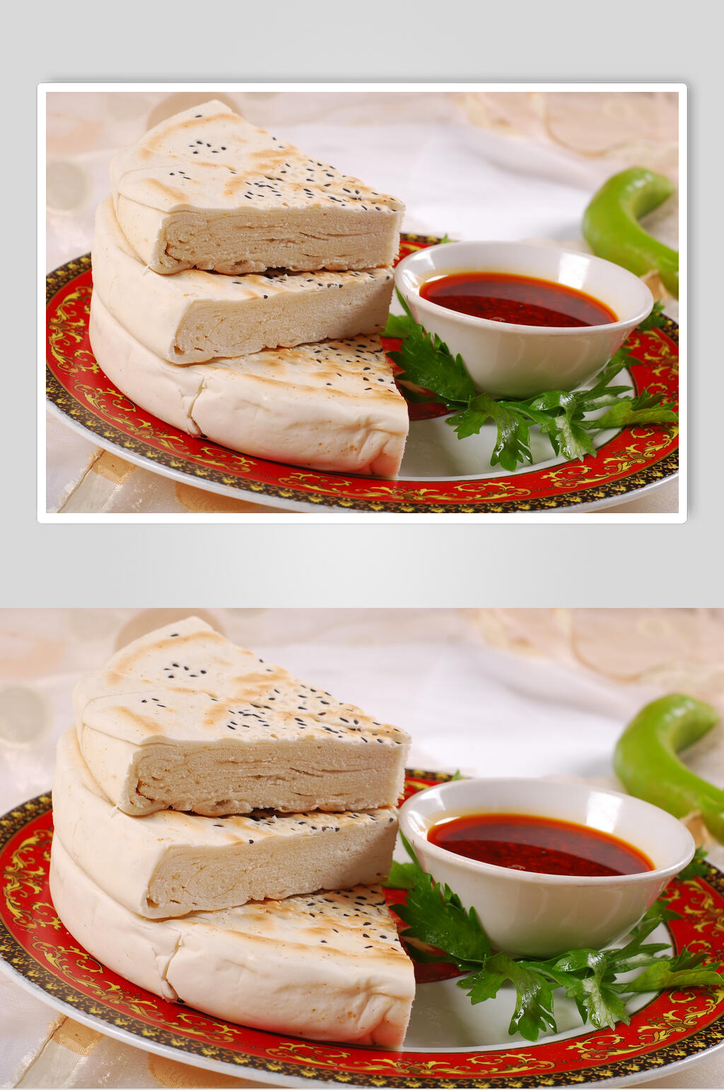 精品美味千层锅盔食品摄影图片素材