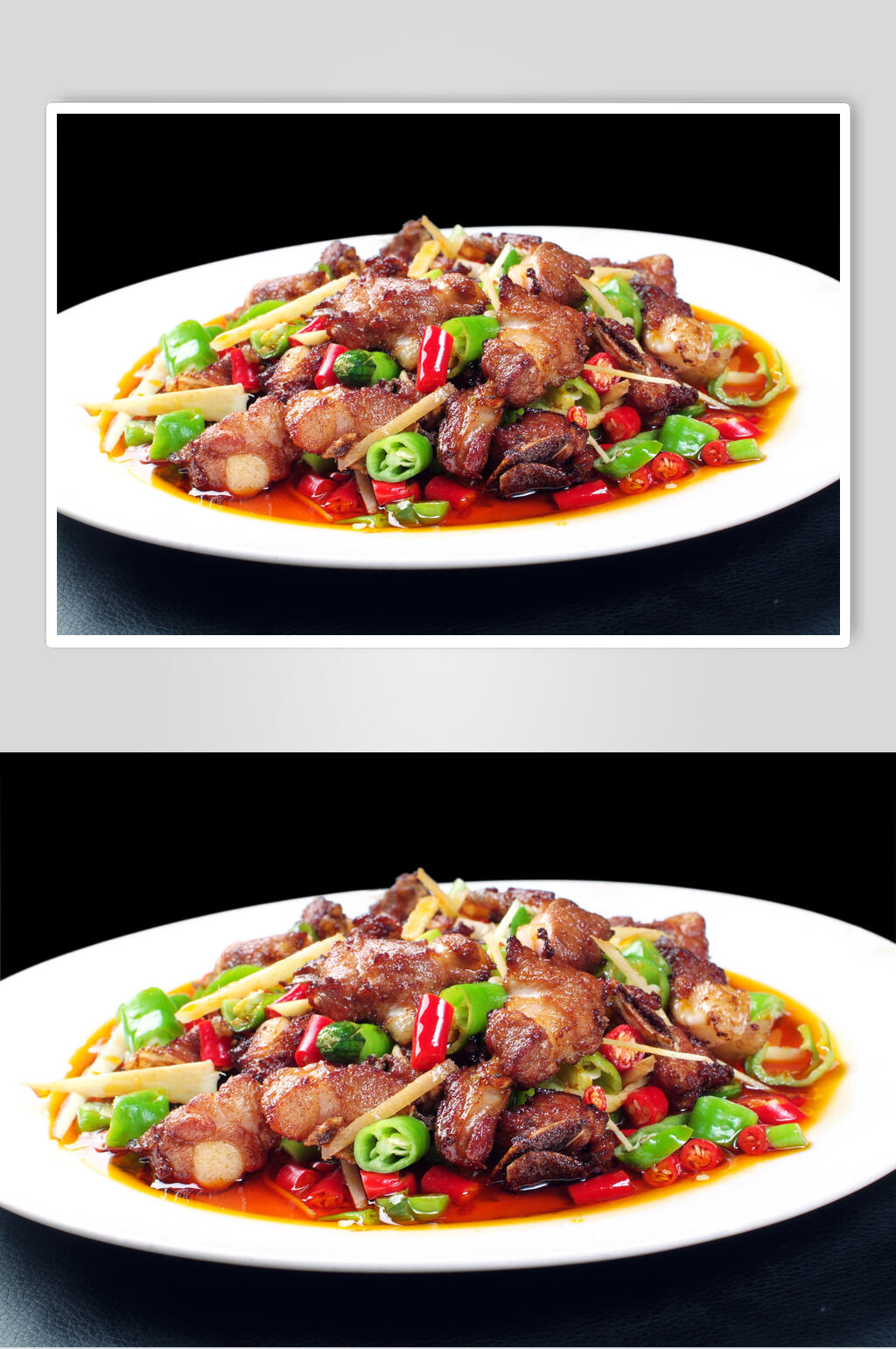 青椒小炒仔排图片素材