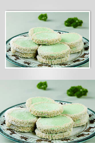 绿茶佛饼食品高清图片