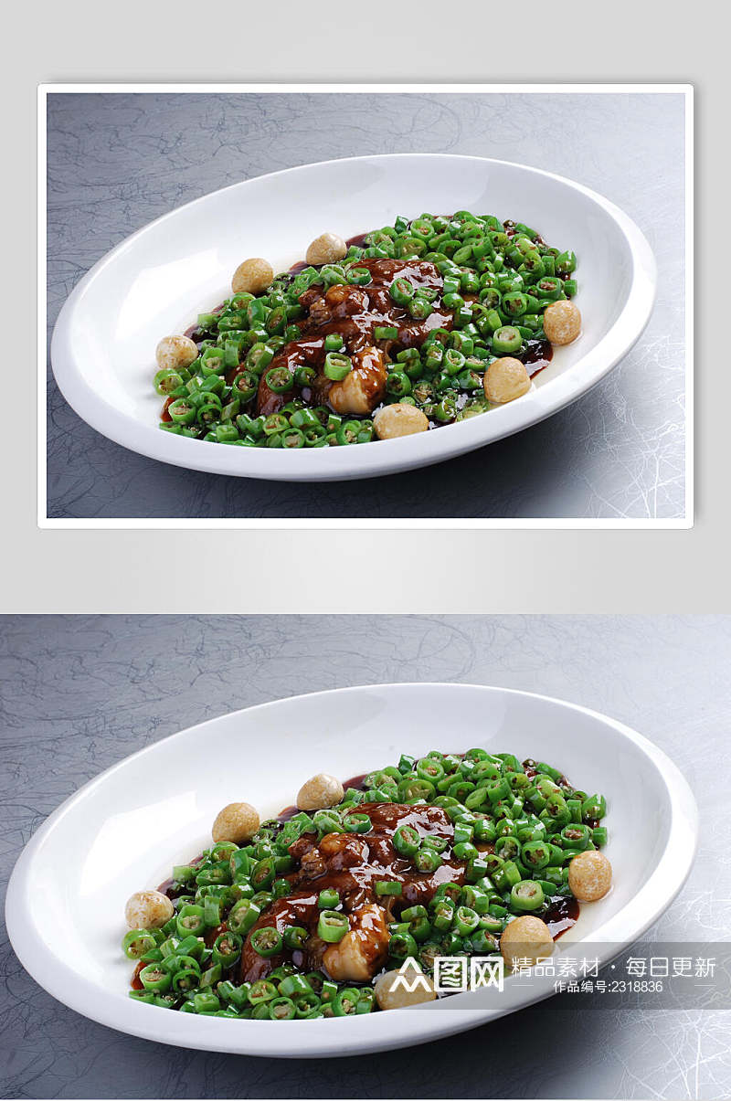 豉椒牦牛掌食物高清图片素材