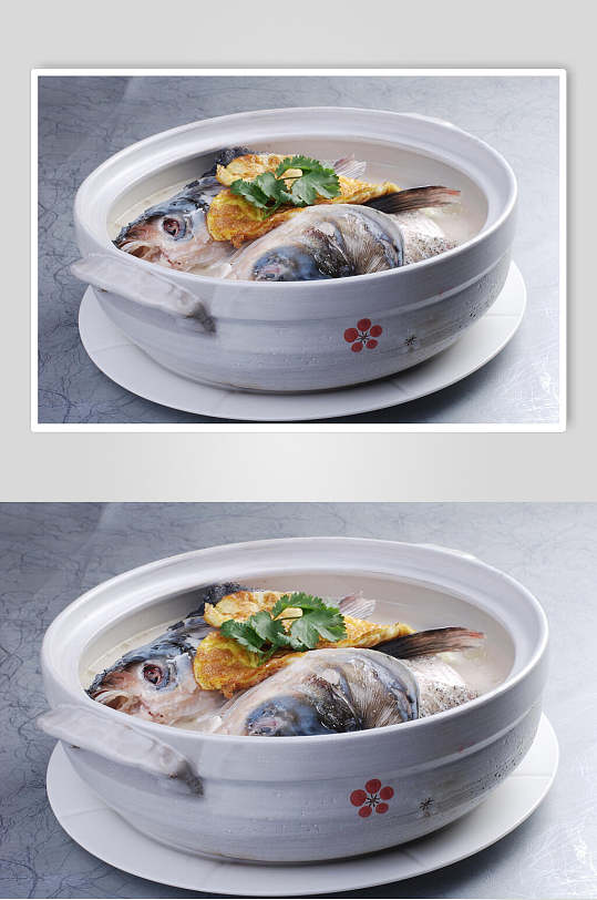 浓汤鱼头食物图片