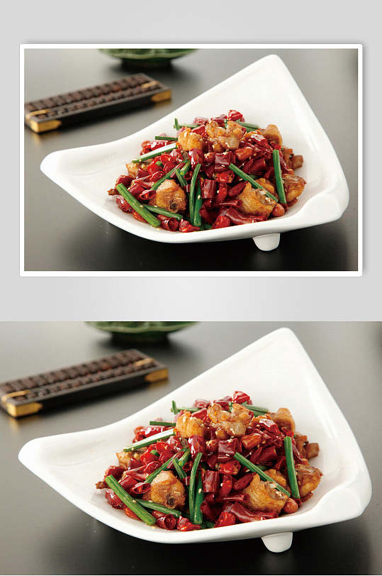 生态辣子鸡食物图片