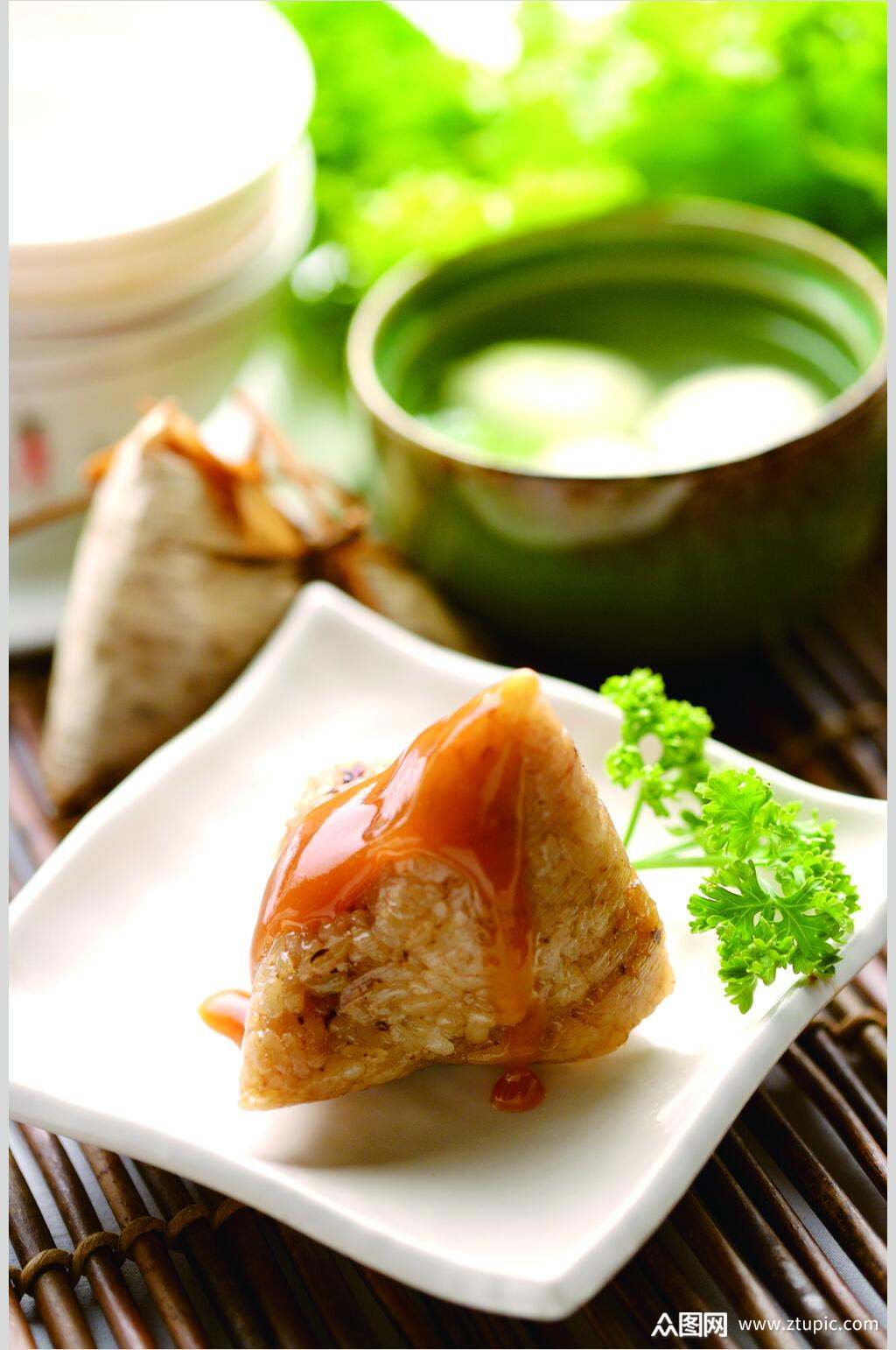 飘香美味粽子美食图片素材