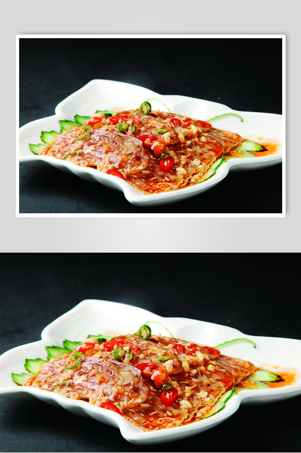 香辣自制千层耳食品高清图片素材
