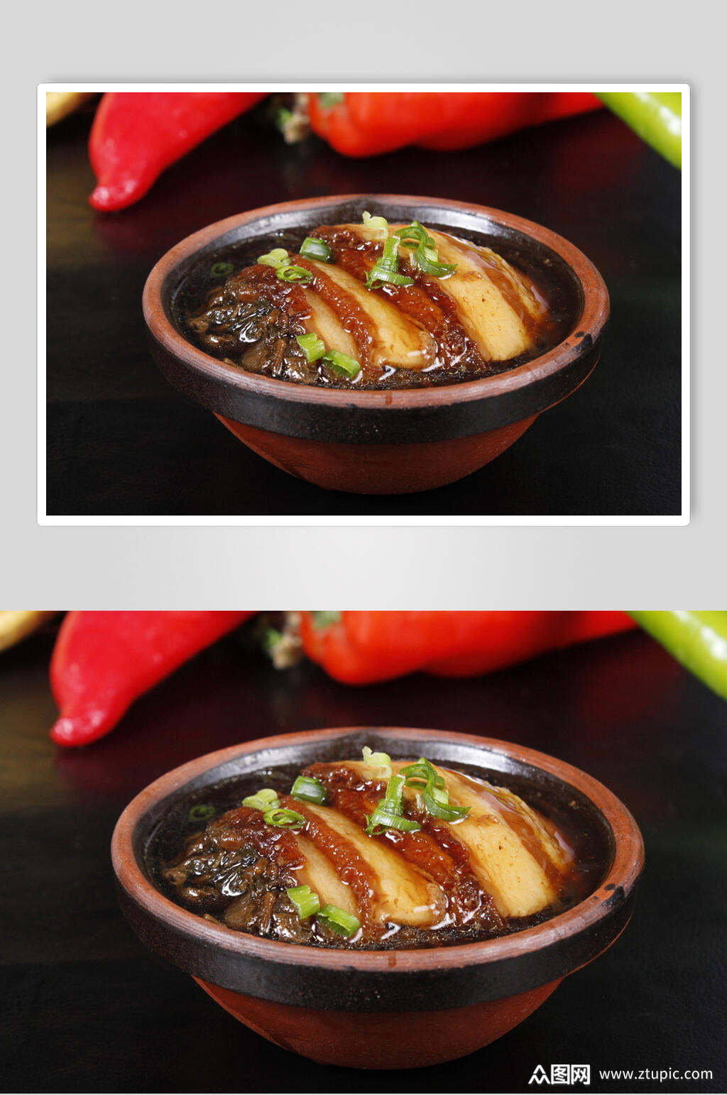 小碗蒸梅菜扣肉食品高清图片素材