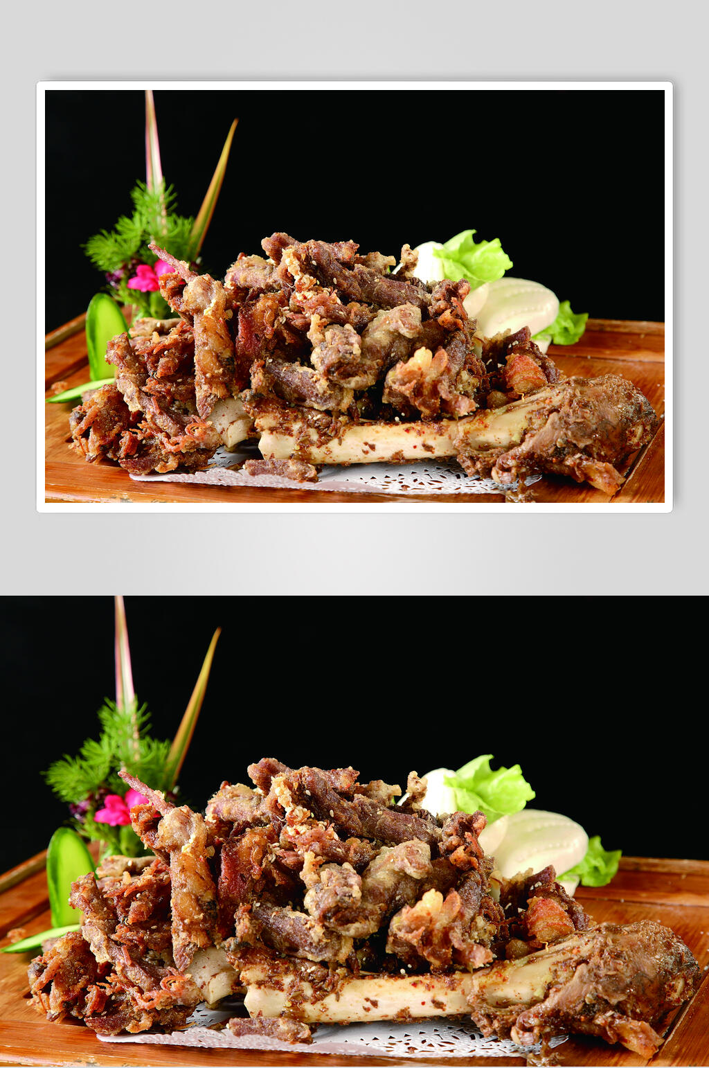 原生态烤羊腿美食图片素材