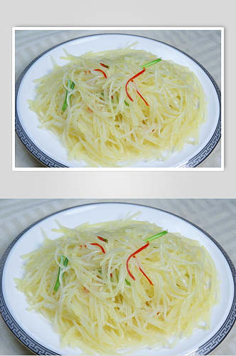 清炒土豆丝食物图片
