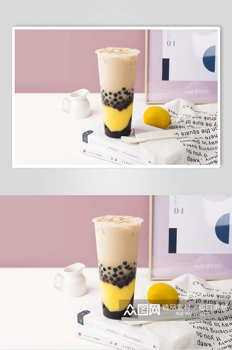美味烧仙草奶茶食物摄影图片素材
