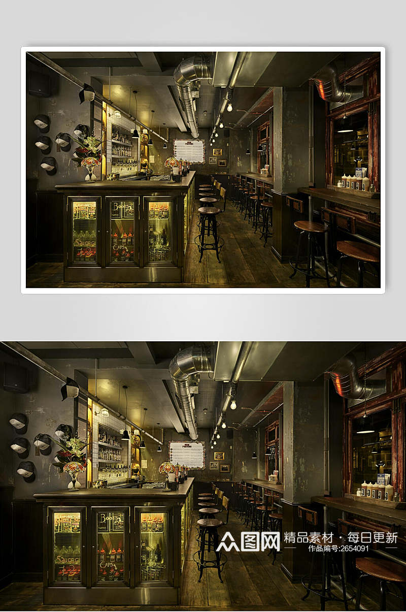 现代欧式商业餐厅摄影图片素材