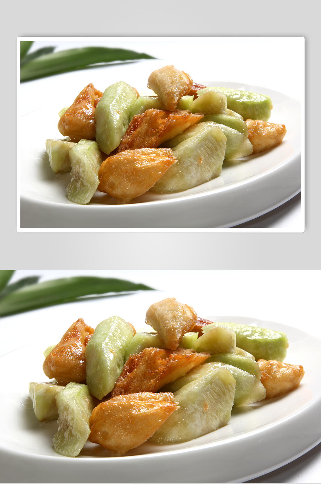 美味油条丝瓜食品高清图片素材