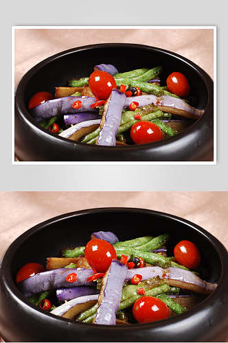 长豆角烧茄子食品图片