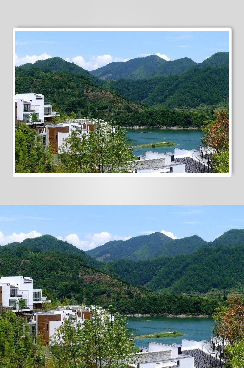 黄山德懋堂民宿湖景图片素材