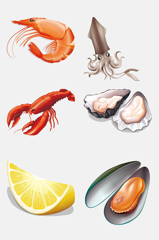 鲜香海鲜水产免抠元素