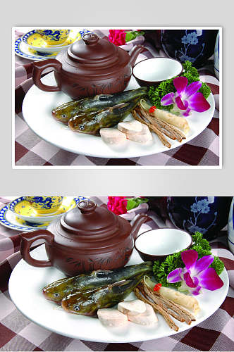 紫砂炖嘎鱼食物图片
