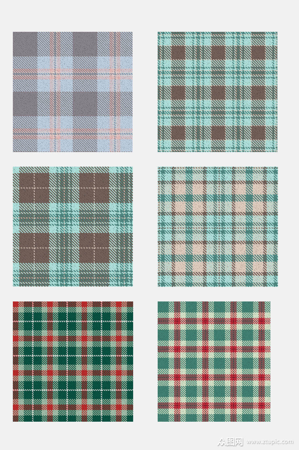 清新英伦风格子布料免抠素材素材