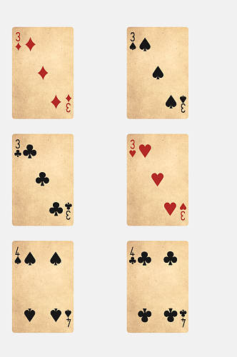 创意扑克牌免抠元素