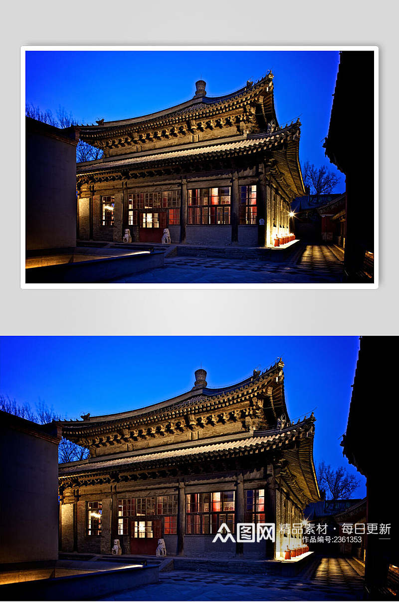 夜色北京东景缘酒店建筑图片素材