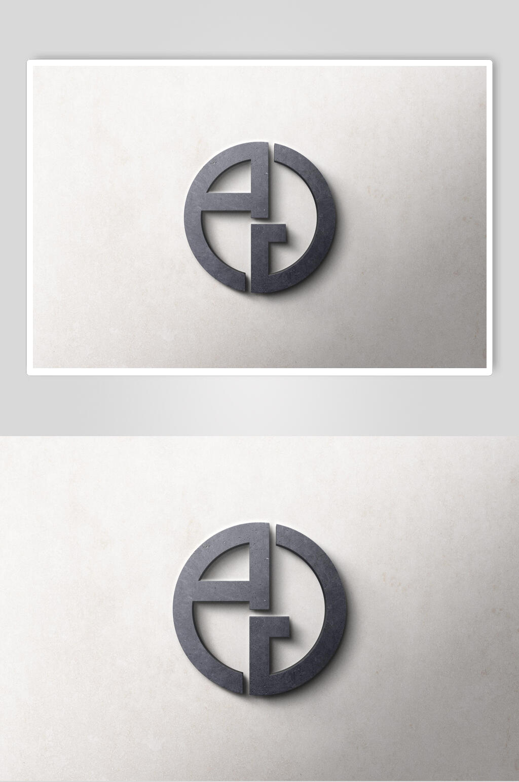 简约大气深灰高级品牌LOGO样机素材