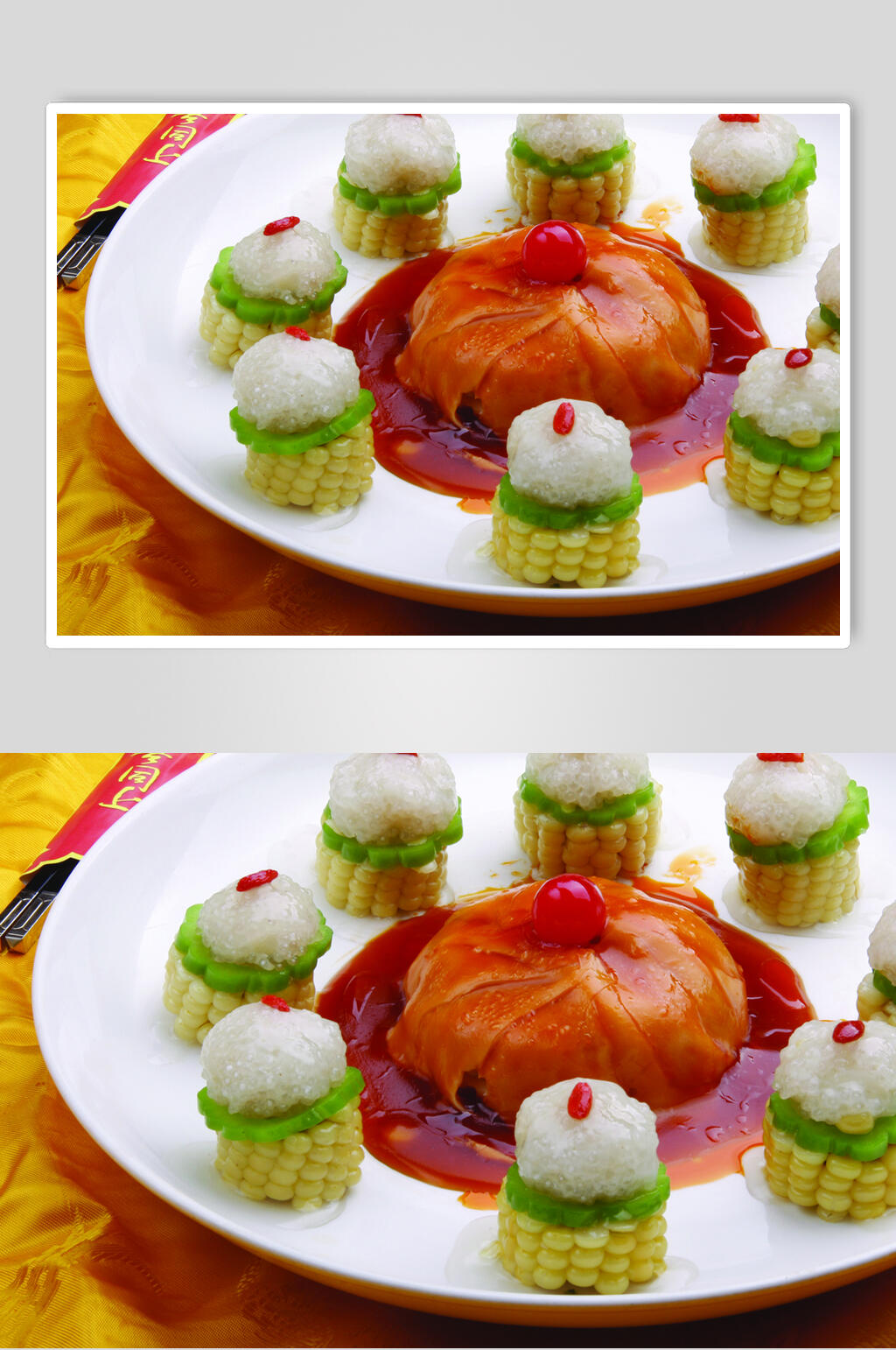 珍珠扒鲍片美食图片素材