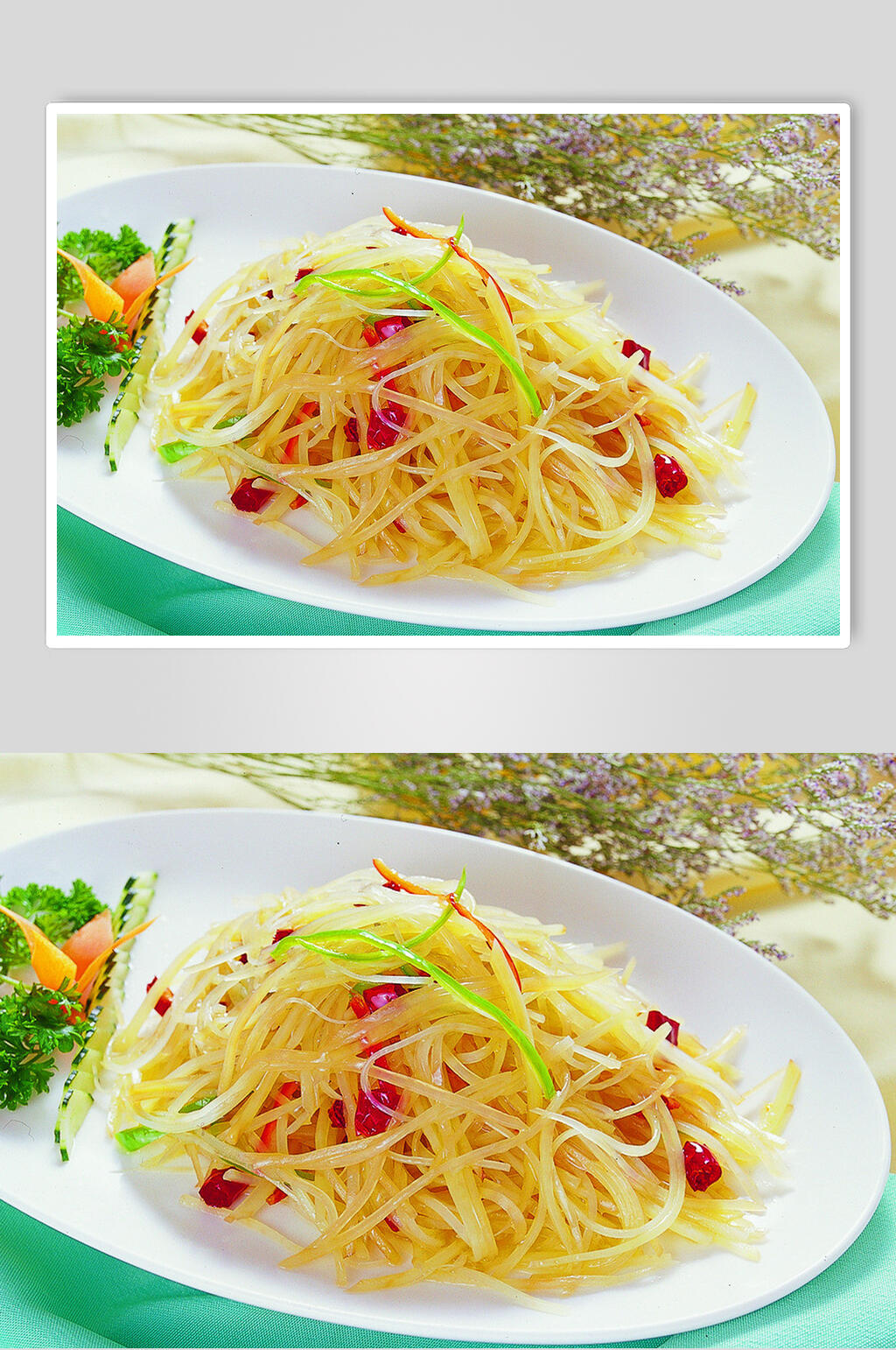 美味炒菜酸辣土豆丝食物图片素材