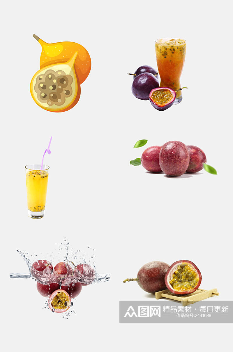 食品百香果汁免抠素材素材