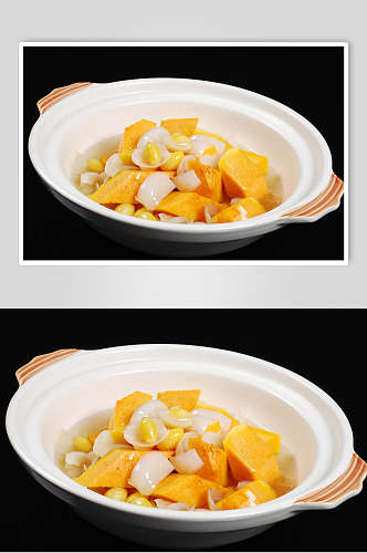 银杏南瓜烩百合食品图片