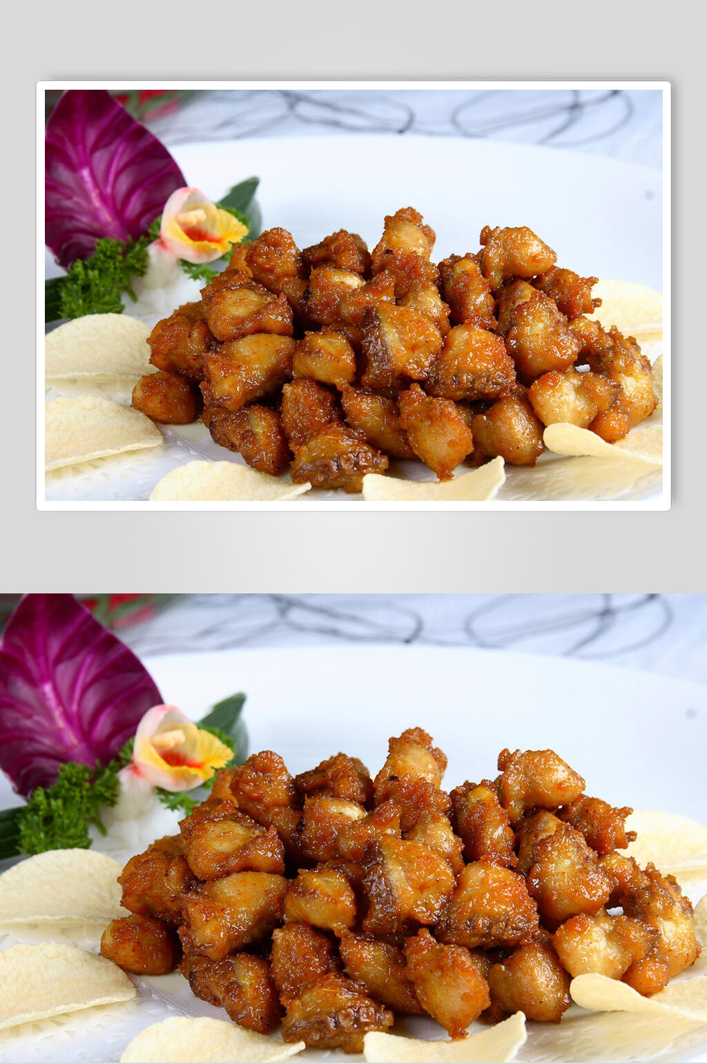 鲜香美味小吃炸鸡腿鸡翅鸡块食物高清图片素材