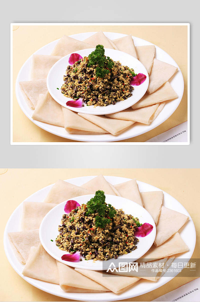 野菜小豆腐卷饼食品图片素材