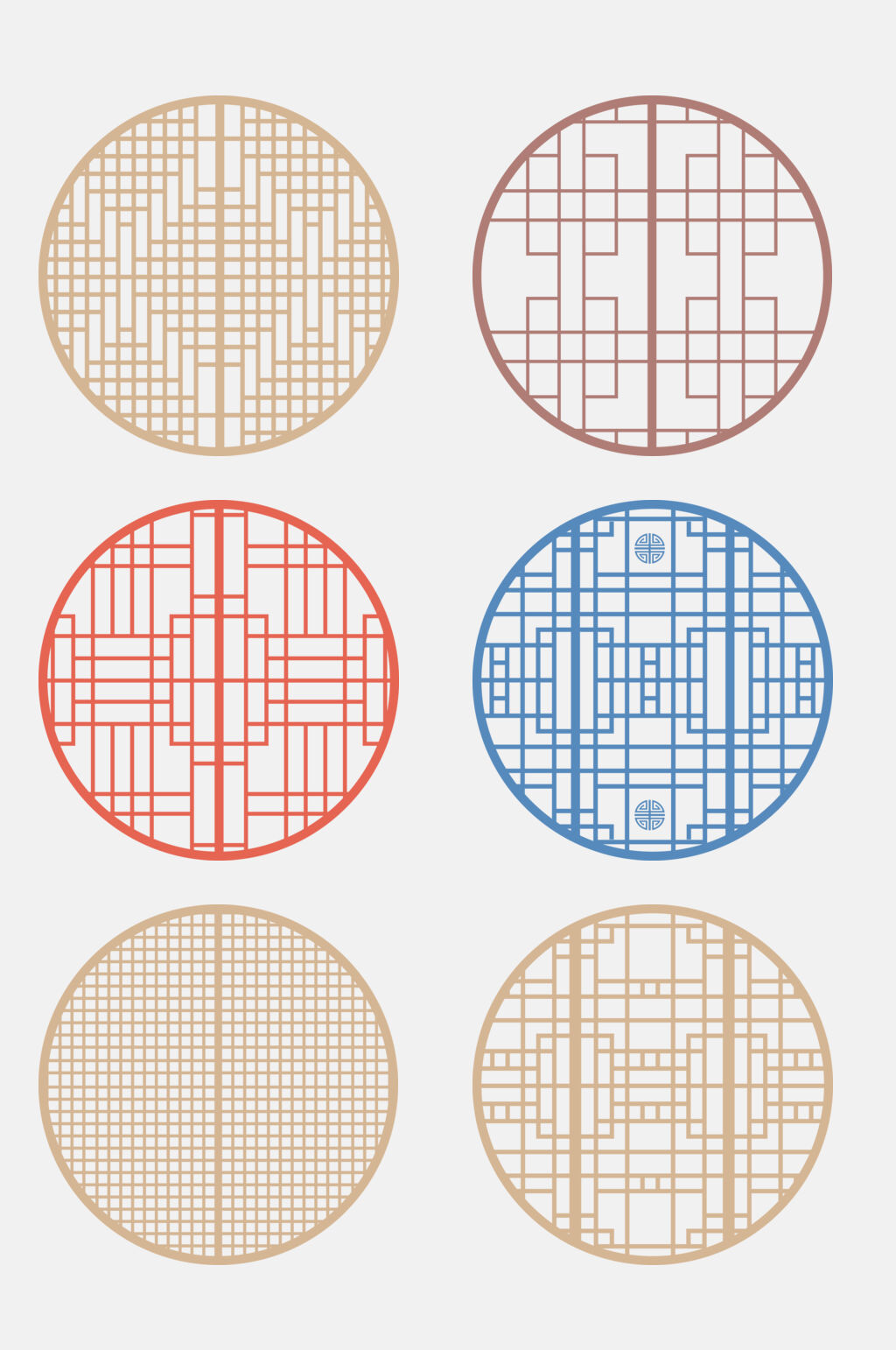 简约中式传统图案窗格免抠素材素材