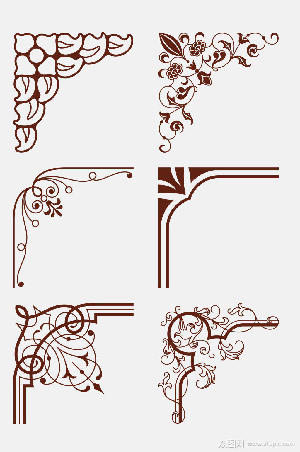 简约欧式复古边框免抠素材素材