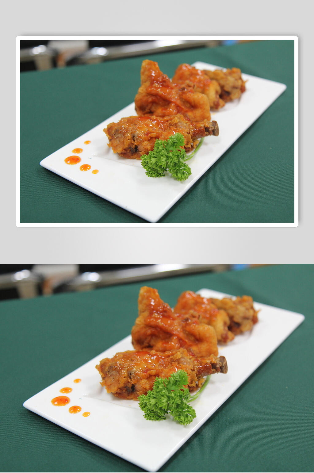 西蓝花炸鸡腿鸡翅鸡块餐饮图片素材