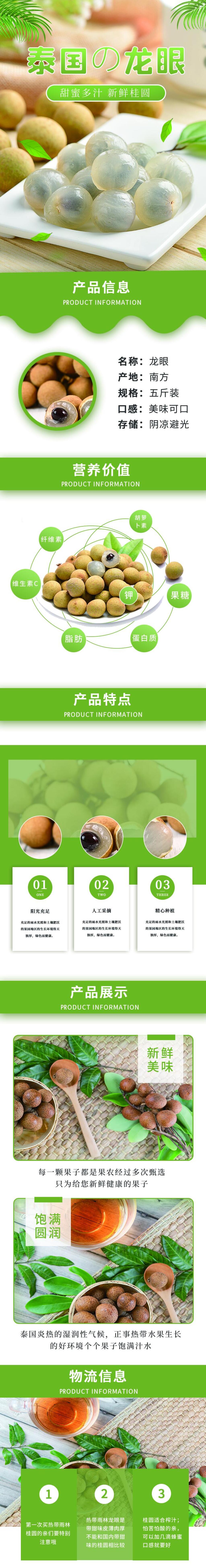 泰国龙眼电商食品详情页素材