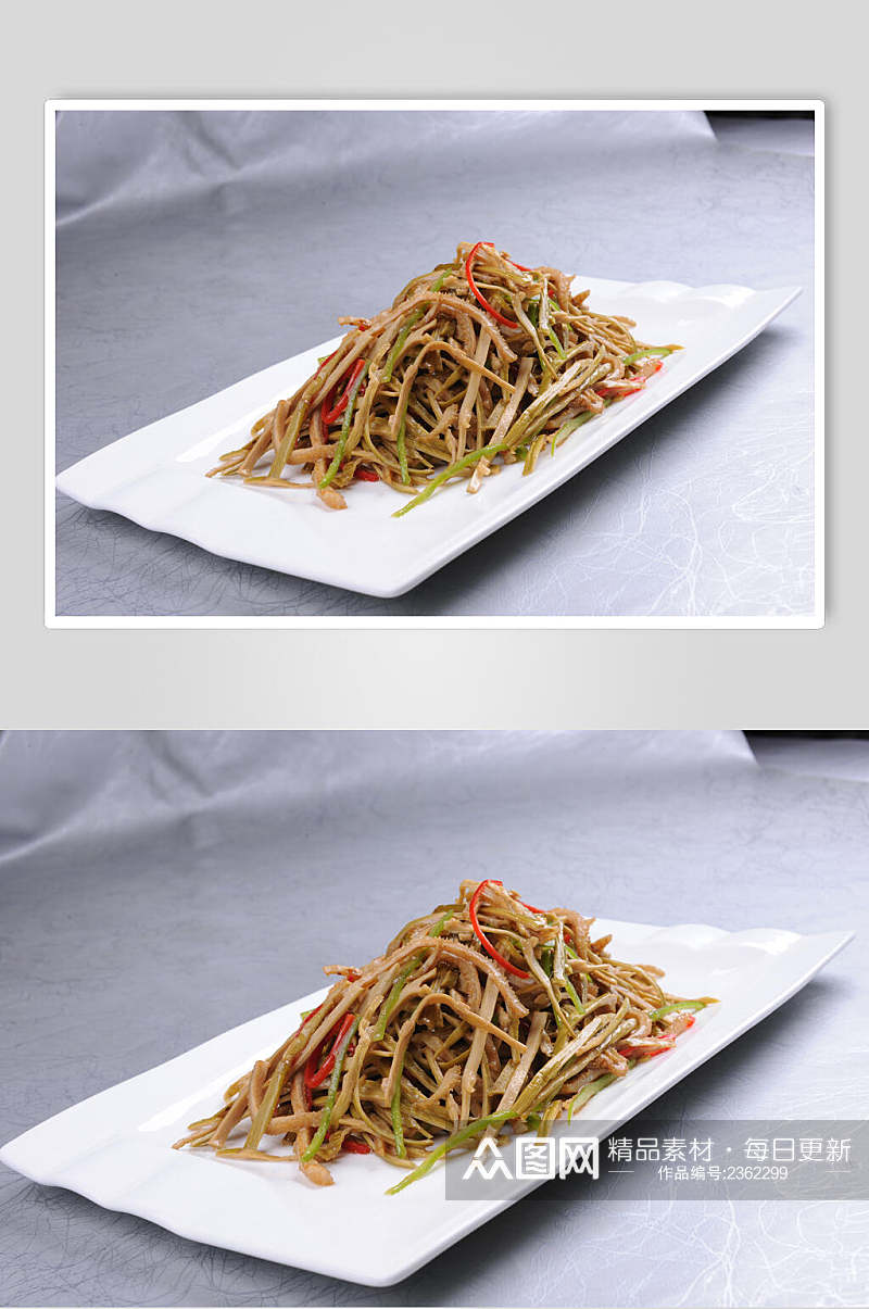 鲜香美味竹笋肚丝餐饮高清图片素材