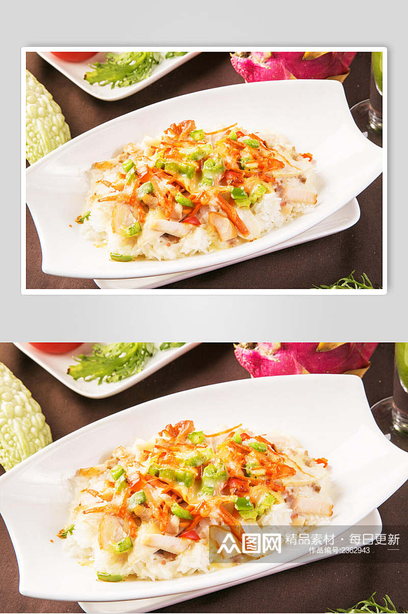 西餐芝士海鲜焗饭食品高清图片素材