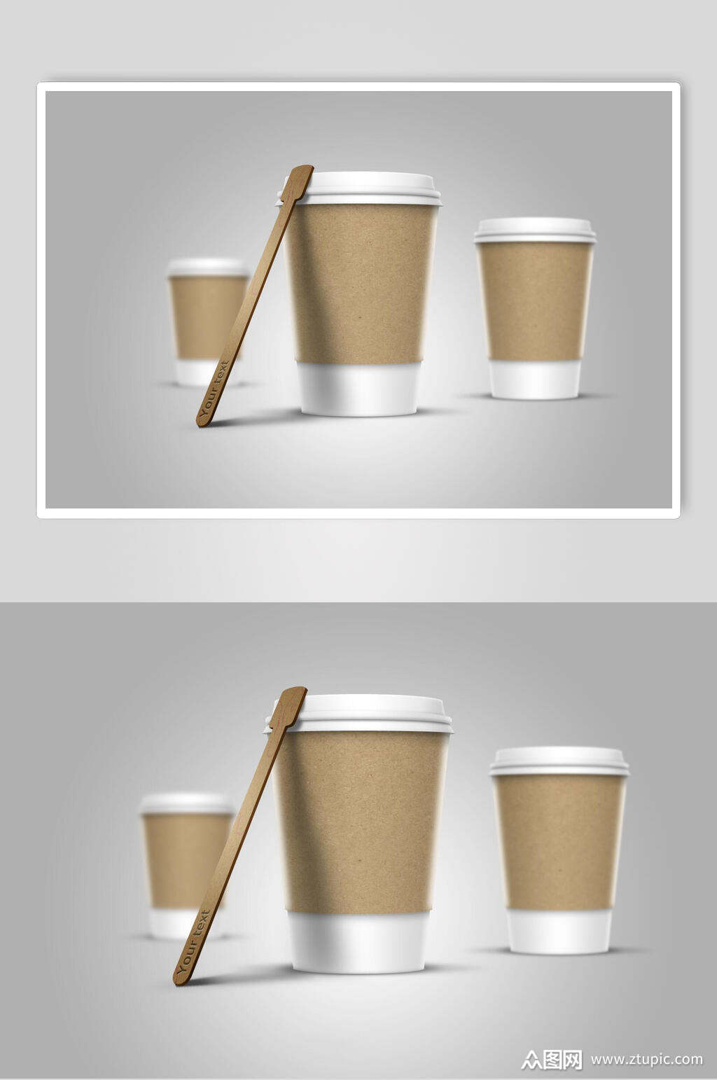 简约大气食品包装餐具场景样机效果图素材