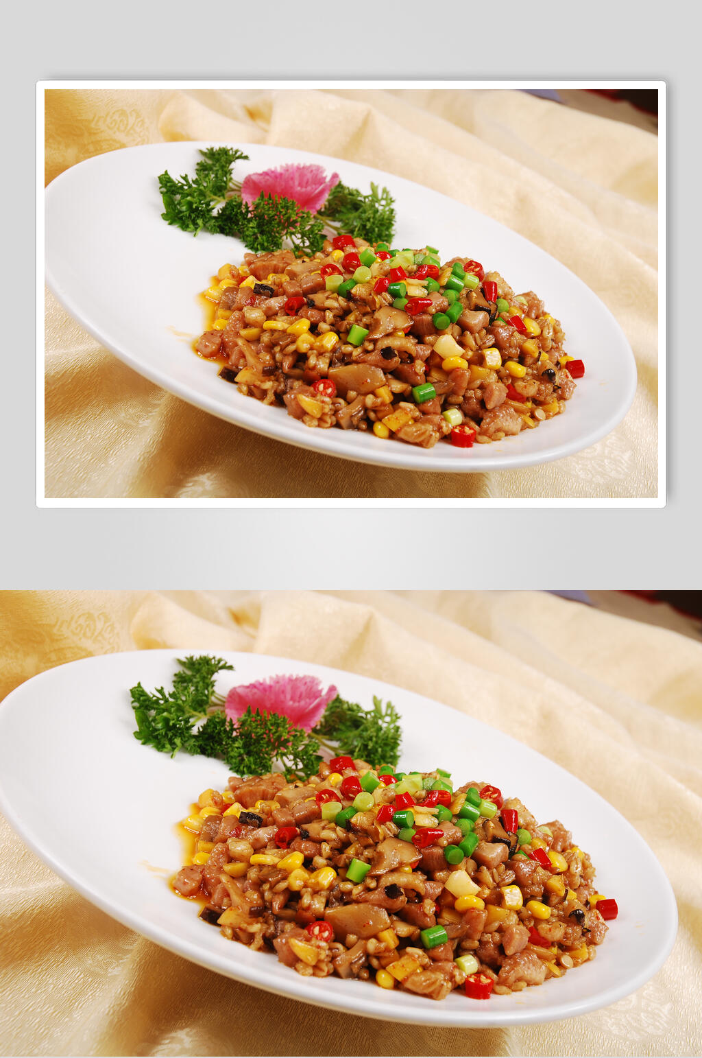 杂粮爆鸭粒食物高清图片素材