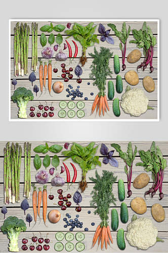 清新有机蔬菜食品包装餐具场景整套VI样机