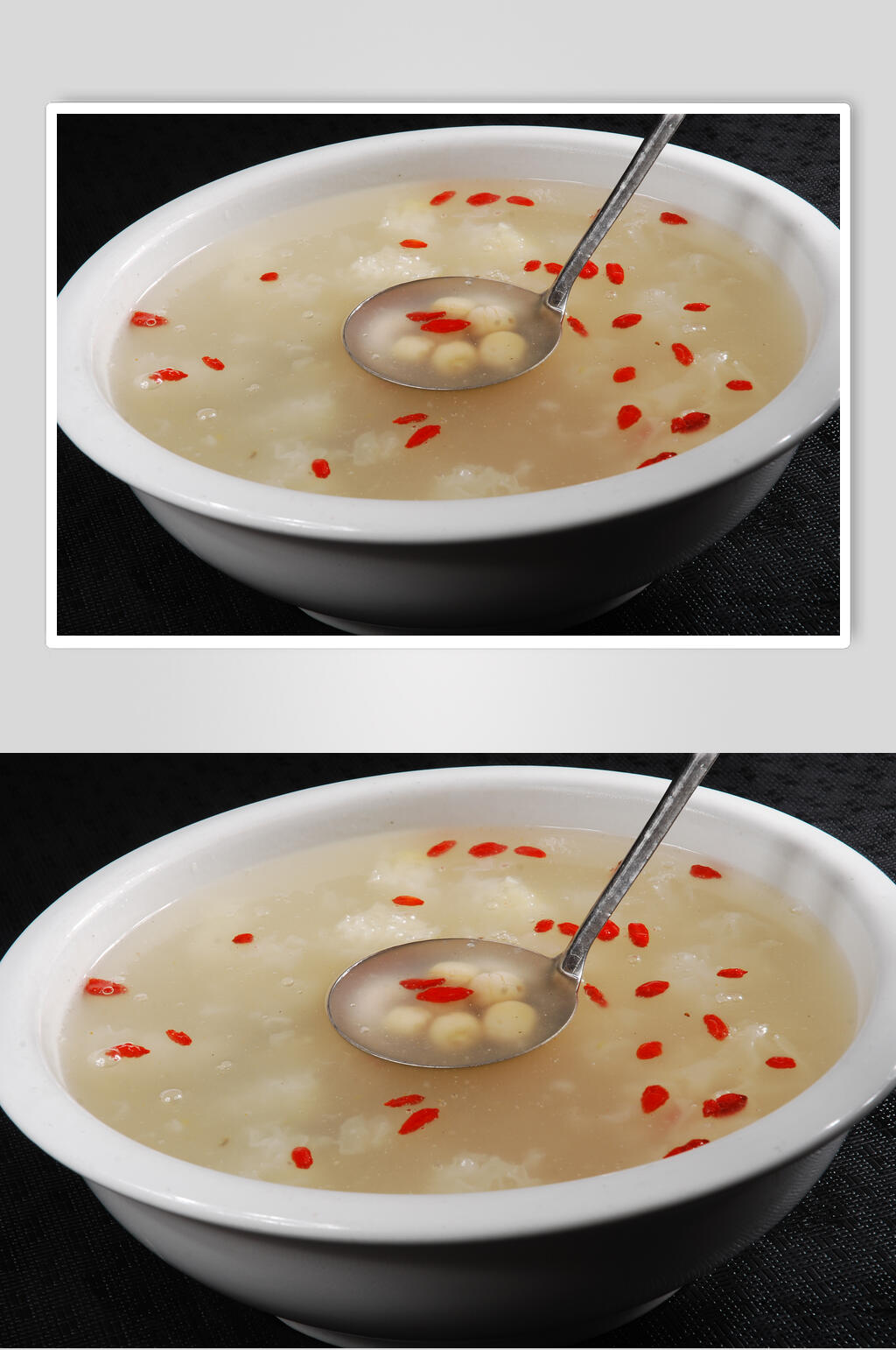 银耳莲子羹食品图片素材