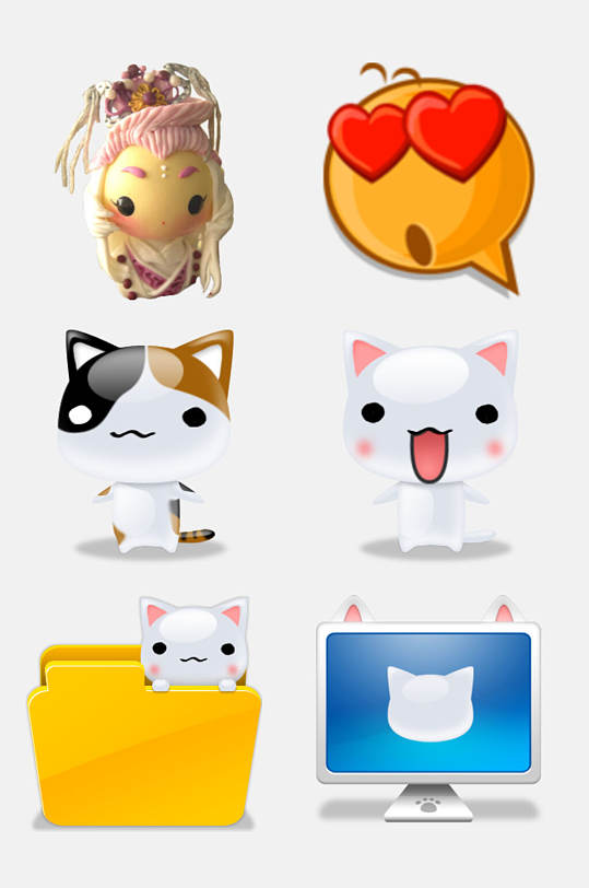 可爱卡通动物人物免抠元素-众图网