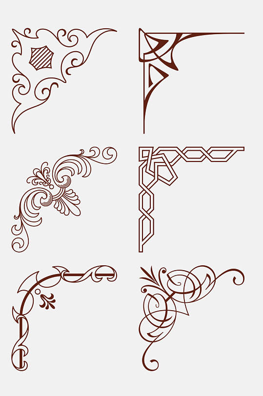 精美欧式复古边框免抠素材